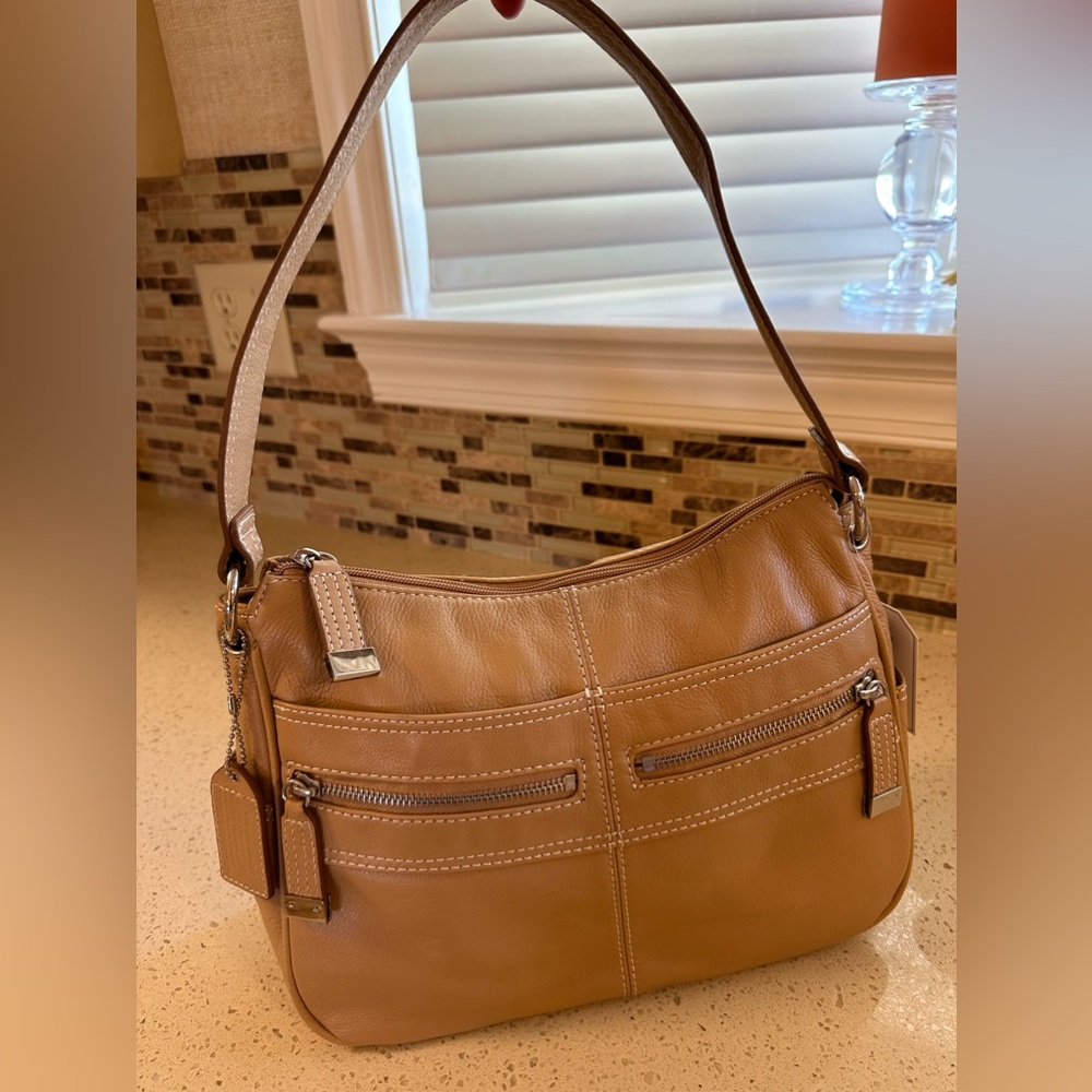 St. John’s Bay Tan Leather Shoulder Bag